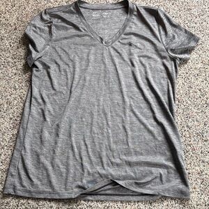 Under Armour Heather Gray V-Neck Tee
